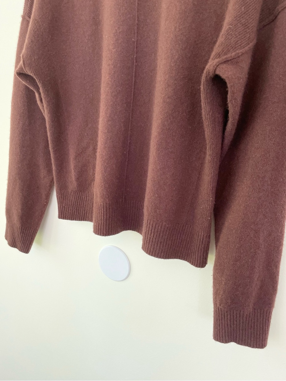 100% Cashmere Design History Front Seamed Oversized Crew Neck Sweater S Small - Picture 3 of 10